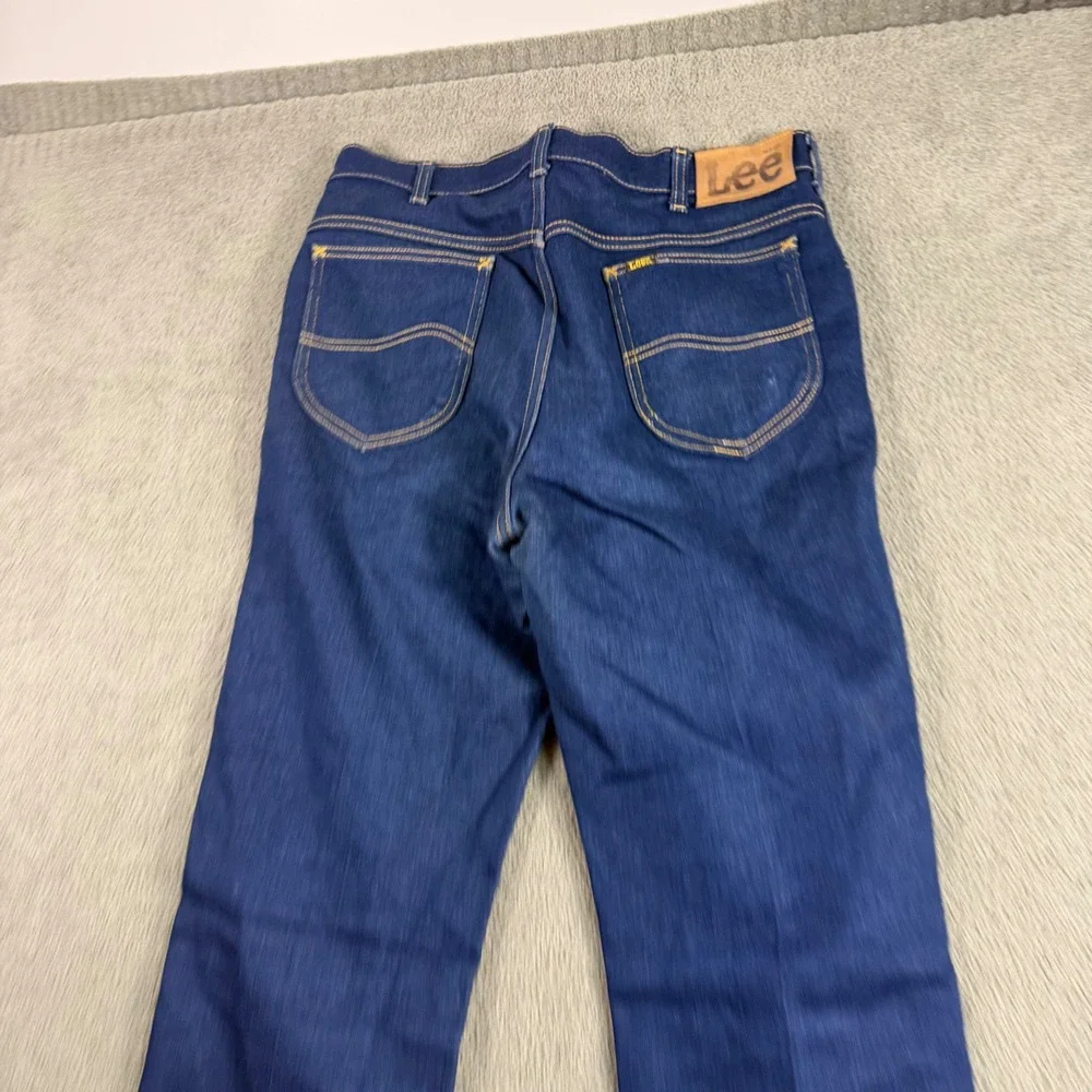Vintage Lee Riders Jeans Mens 36x34 Straight Leg Dark Wash Made in USA Talon 42